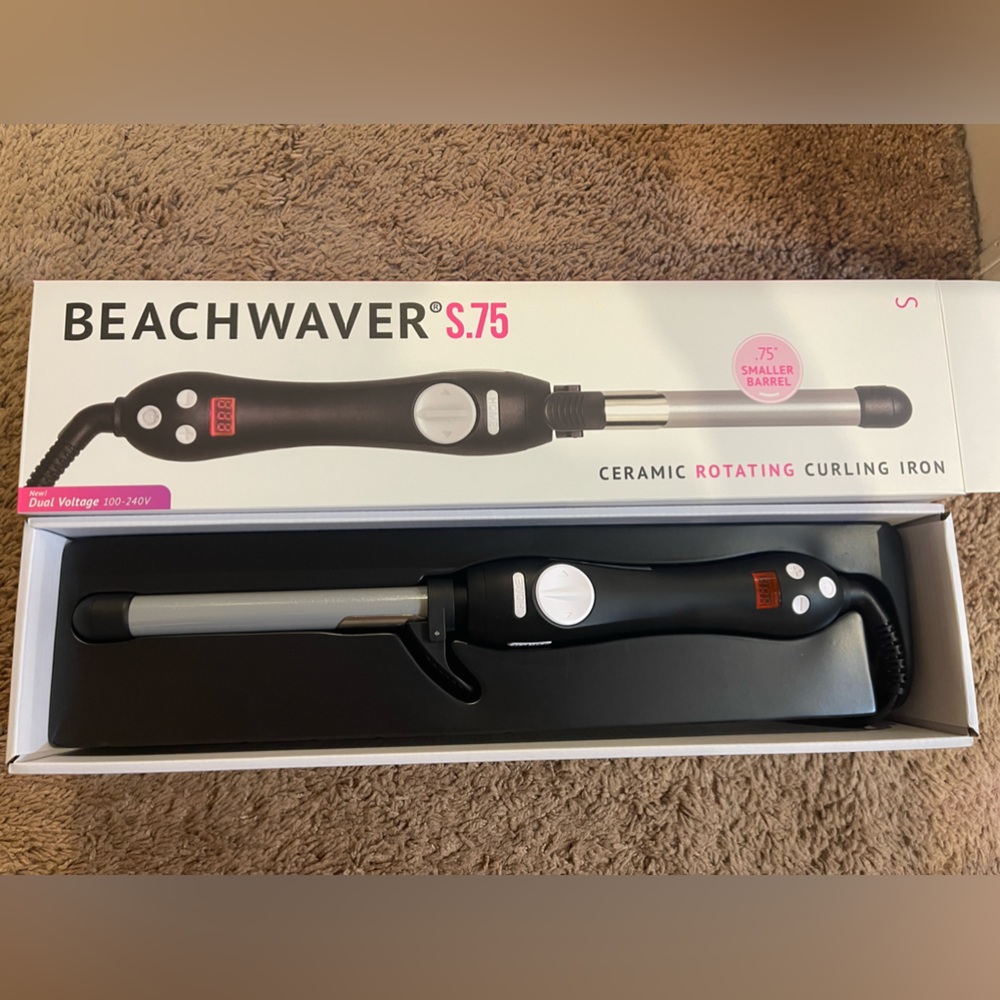LIKE BRAND NEW Beachwaver S.75 Rotating Curling Iron